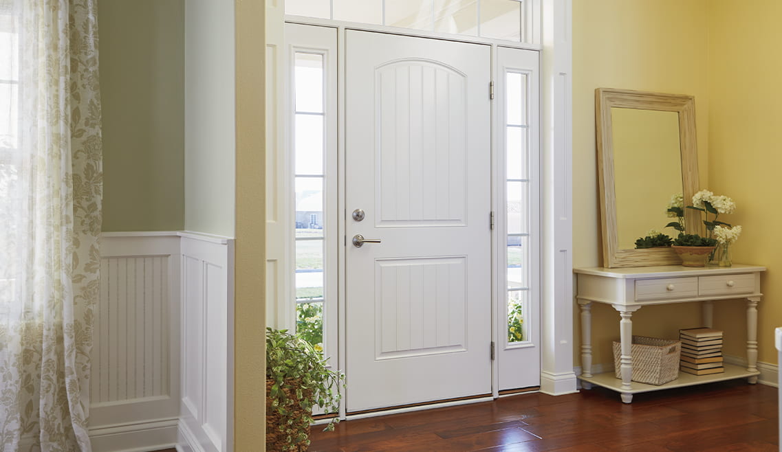 Oval Glass Door with Side Lite