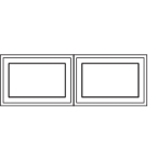 awning window combination 2-wide
