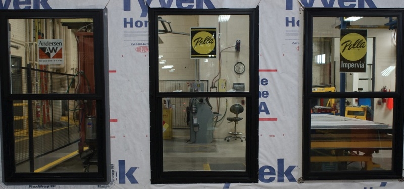three windows for testing andersen fibrex pella impervia fiberglass