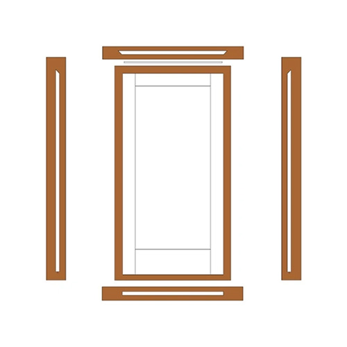 an illustration of knock-down frame assembly for a sliding patio door.