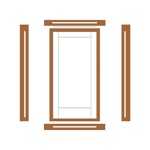 an illustration of knock-down frame assembly for a sliding patio door.