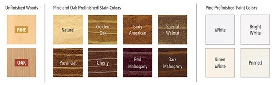 wood swatches for interior finishes