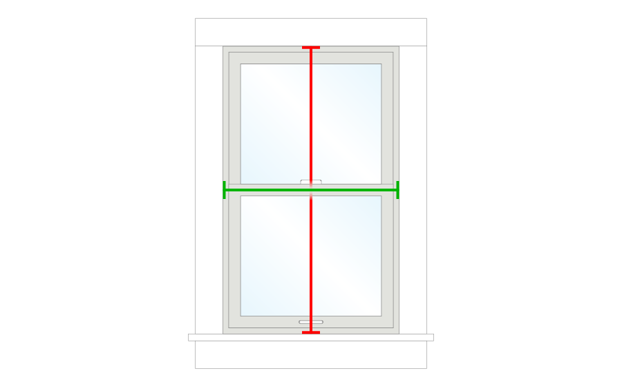 how to measure single- or double-hung windows