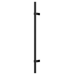 matte black pivot door teton round offset handle