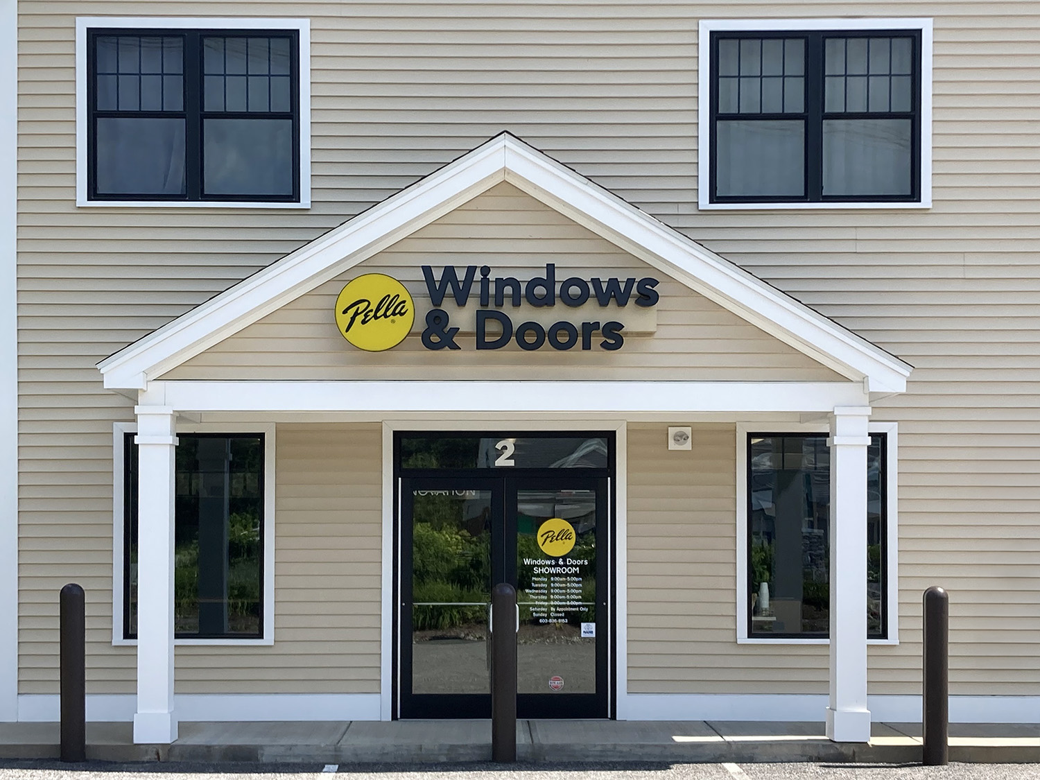 Exterior shot of Meredith, New England Showroom. 