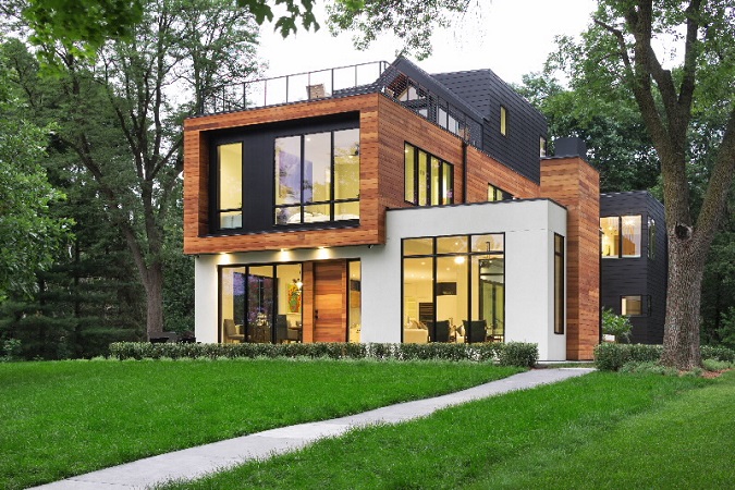 Custom Black Windows for Contemporary Minnesota Home | Pella