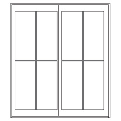 sliding door illustration of custom grilles