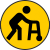 an icon showing a disabled person with walking issues