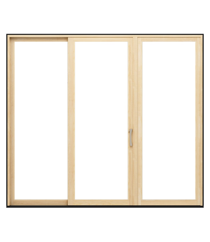 Pella® Lifestyle Series Wood 3-Panel Sliding Door