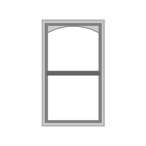 rectangle with arch head glass double-hung special shape window