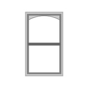 rectangle with arch head glass double-hung special shape window
