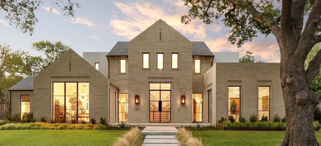 traditional modern home picture windows