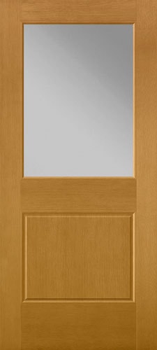 Pella® Fiberglass Entry Doors Flush Glazed 1/2 Light