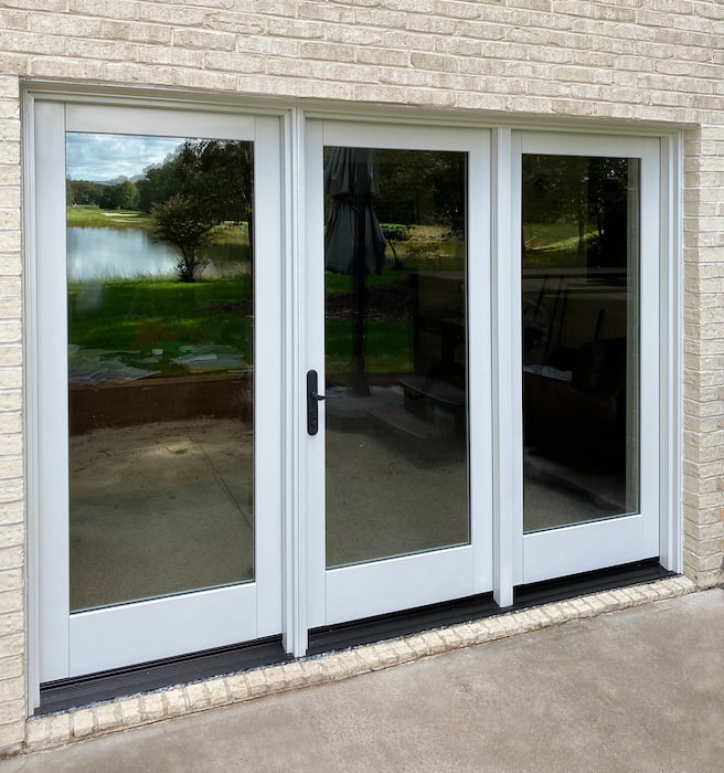 Pella Lifestyle series hinged patio door on Spotsylvania home.
