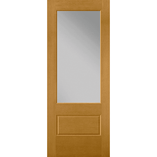 flush glazed 3/4 light entry door
