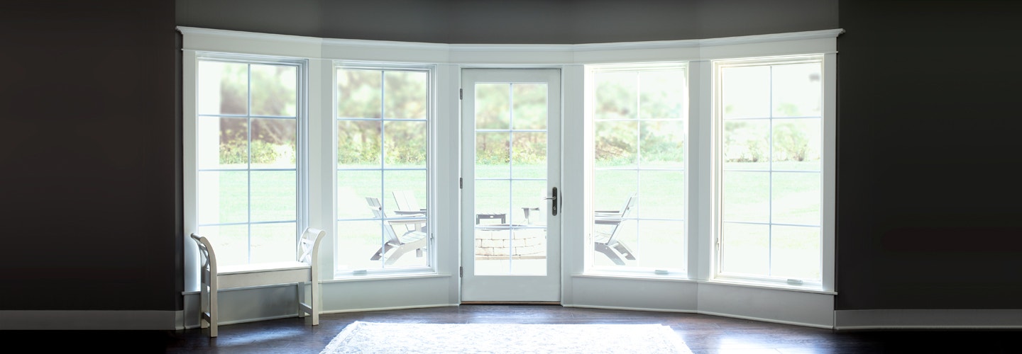 lifestyle series hinged door with four casement windows