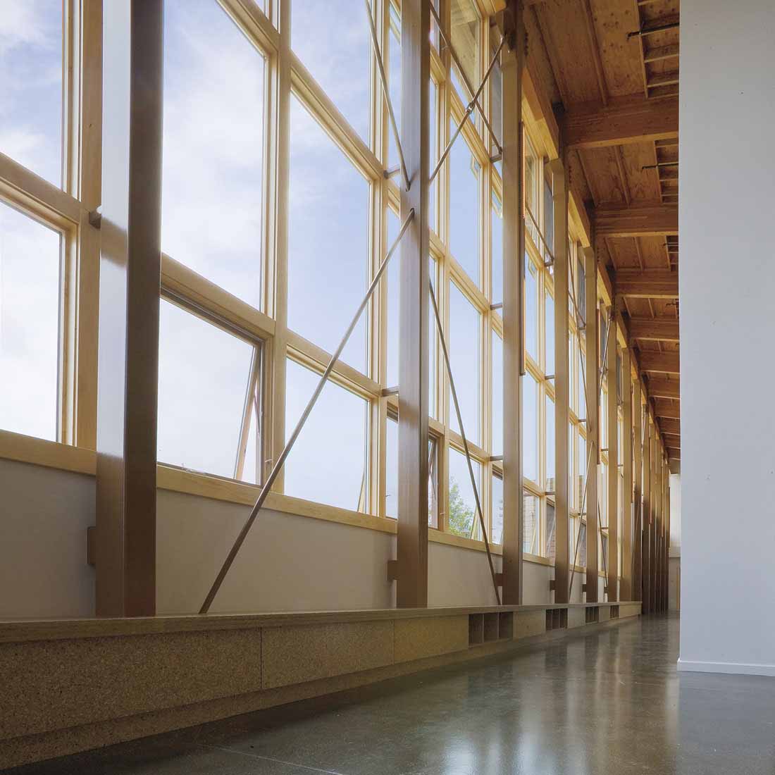 Interior view of Architect Series casement windows.