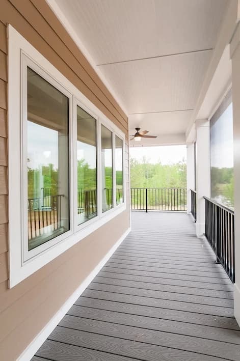 Exterior of Richmond home with newly installed triple pane windows.