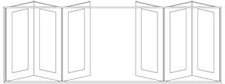 bifold panel configuration 3 left 3 right