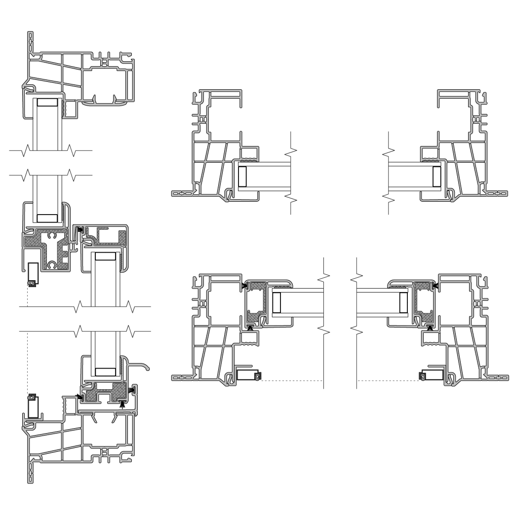 cross section defender series single hung window