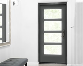 Pella® Fiberglass Entry Doors Fiberglass 4 Light Equal Entry Door