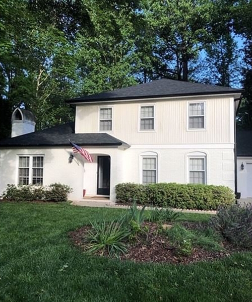 white windows on a white home in Charlotte, VA