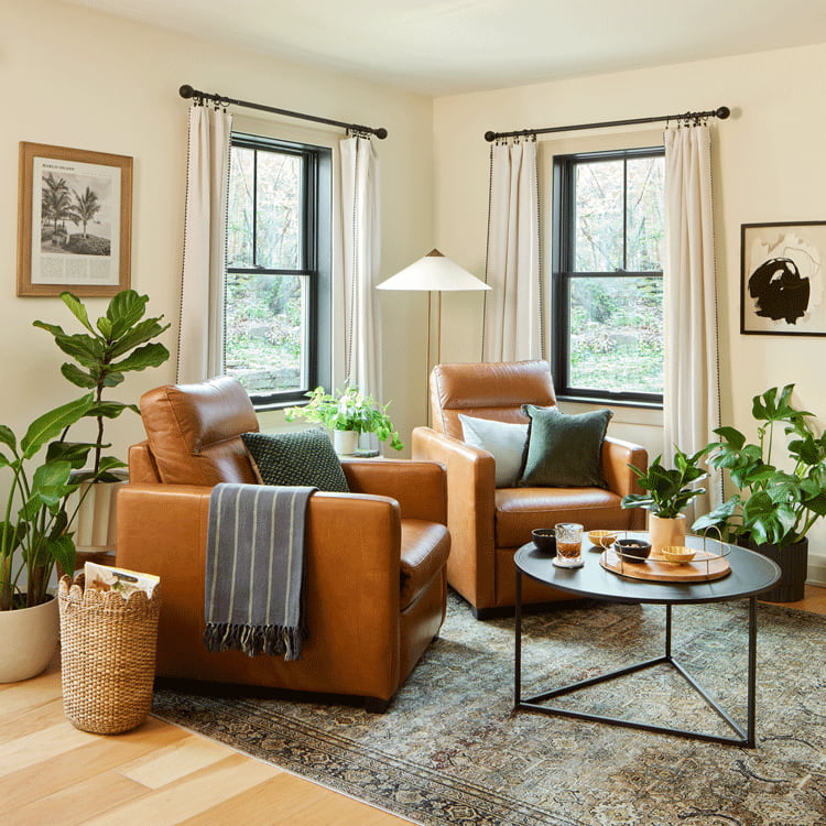 Traditional Tudor Homes Black Window Frame Before & After: Brick Tudor
