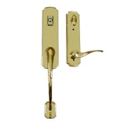 bright brass entry door grip