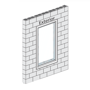 block frame new construction installation