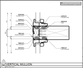 The Rose expansion mullion drawing.