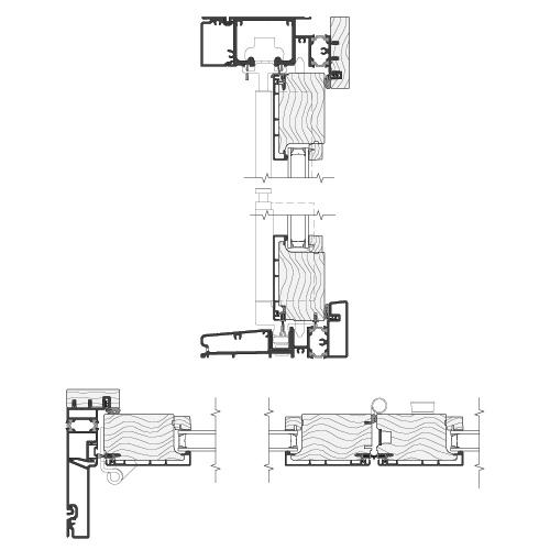 reserve contemporary bifold patio door cross section