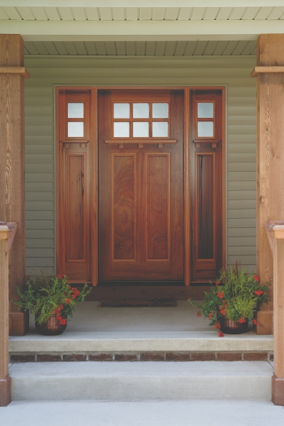 Craftsman Entry Doors Pella, Fiberglass Front Doors With Sidelights And Transom