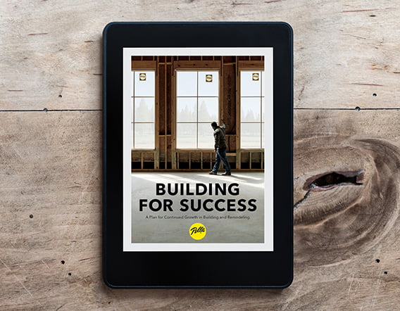 ipad with the pella e-book on the screen