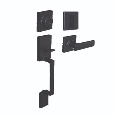 Amador Exterior Handle Breton Interior Lever – Matte Black