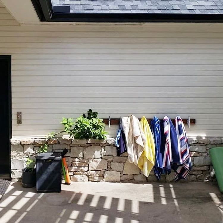 Side of an Arcadia home garage. 