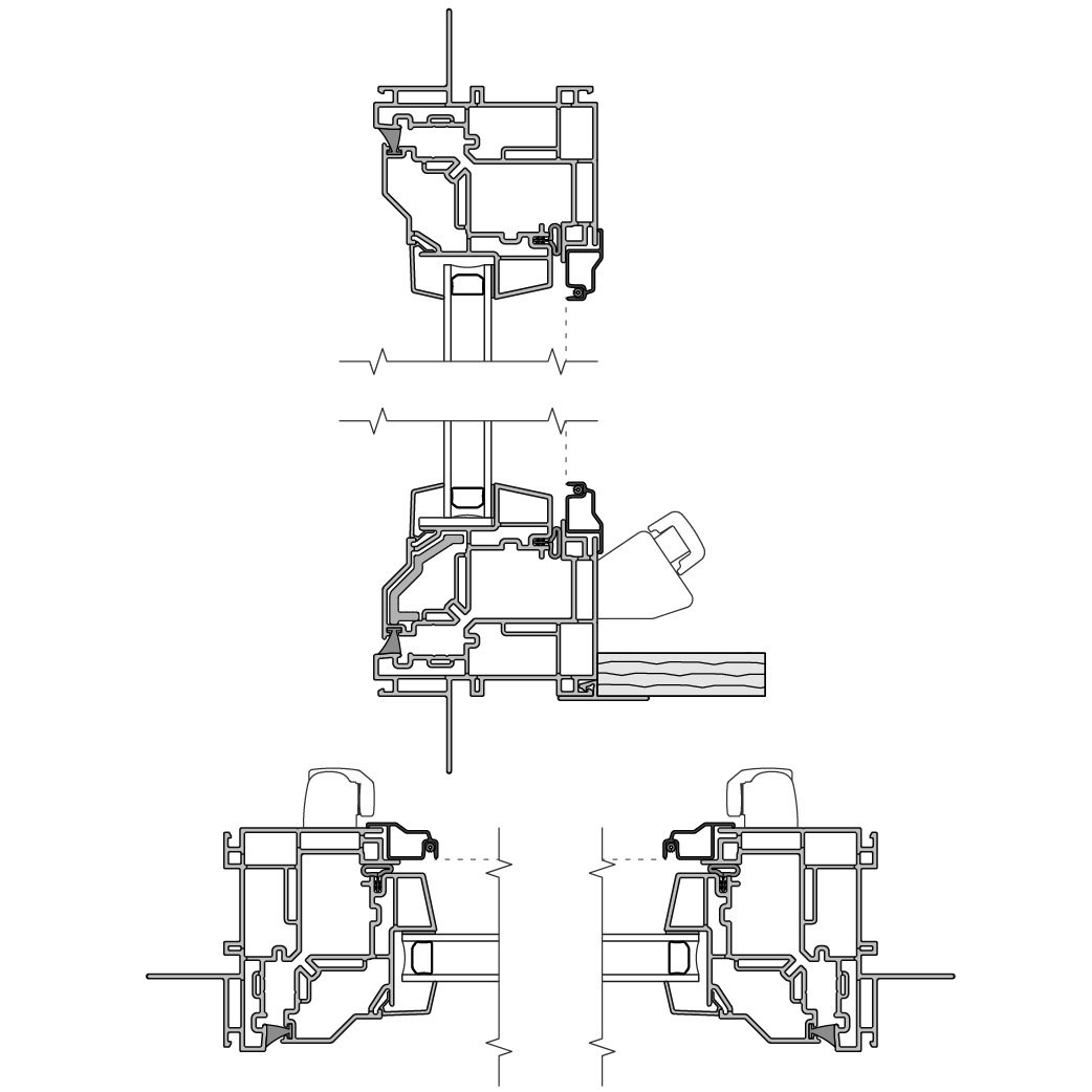 250 series awning window cross section
