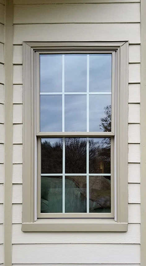 Closeup of double-hung window on Glen Allen home.