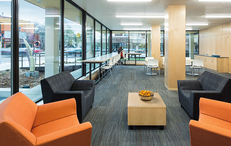 The Rose's common lounge area.