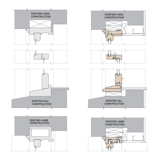 Replace existing wood windows with new Wood Windows