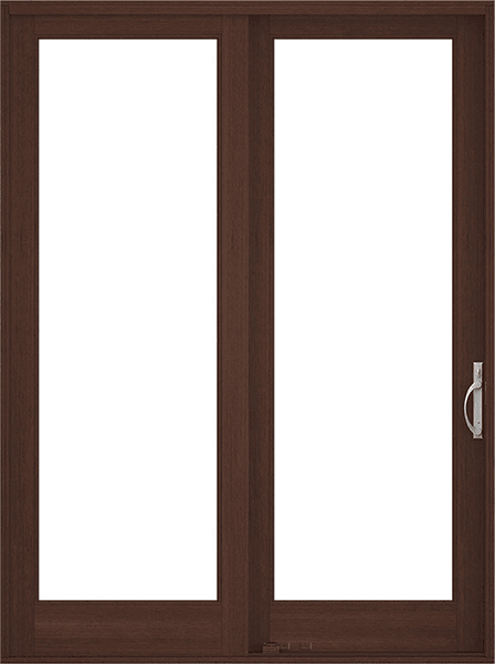 reserve traditional sliding patio door dark mahogany
