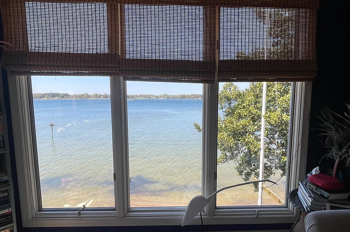 Northern neck outdated window in need of replacement.