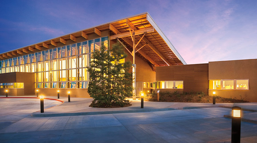 Front view of the environmental nature center.