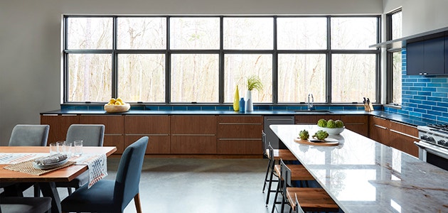passive house certified home kitchen windows