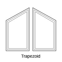 trapezoid window combination illustration