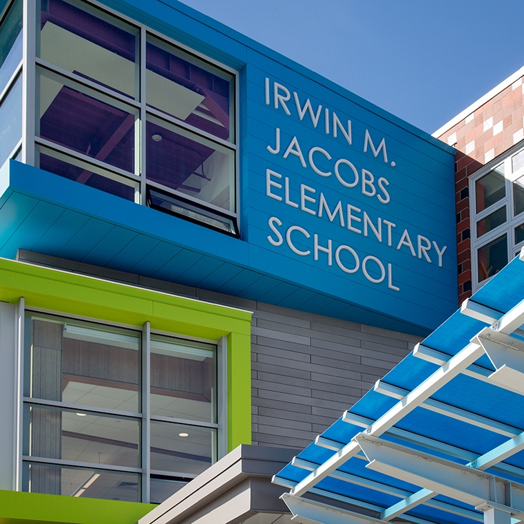 Strong glass windows for front of school building 