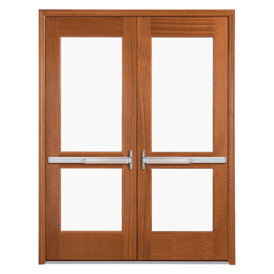 wood commercial entrance door
