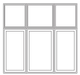 combination for casement window 3 transom over 3 casements