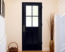 Pella® Fiberglass Entry Doors Flush Glazed 1/2 Light