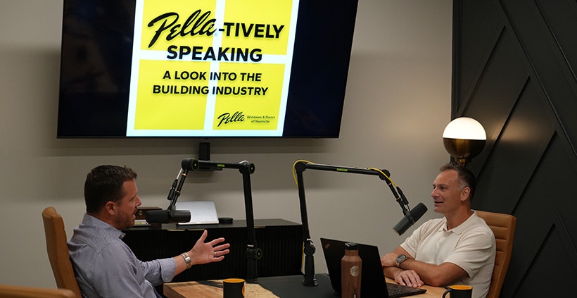 Pella of Nashville's recording session of their weekly podcast.