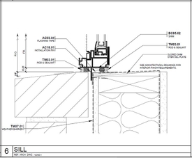 Johanna Shores window sill blueprint.